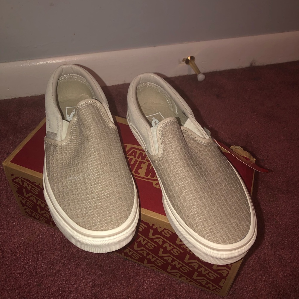 Brand new Gray slip on vans